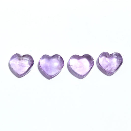 Amethyst Purple Heart Smooth Natural 10 MM Stone