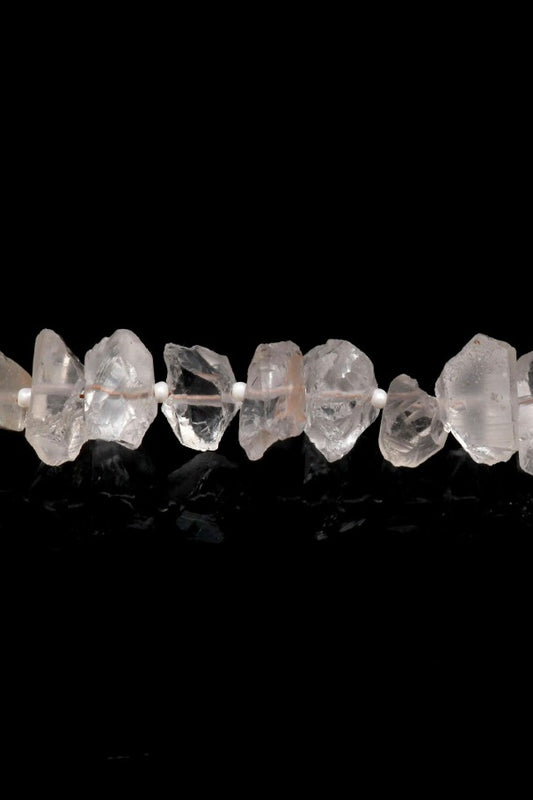 Crystal Quartz Clear Raw Faceted Natural Beads