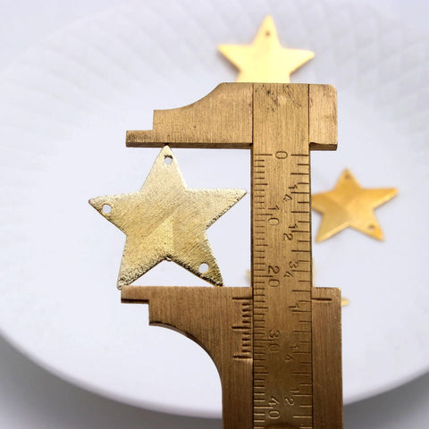 Gold Coated Brass Solid 25MM Star Blank