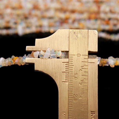 Multi Ethiopian Opal Chips Smooth Natural Beads 34 Inches Strands