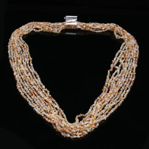 Multi Ethiopian Opal Chips Smooth Natural Beads 34 Inches Strands