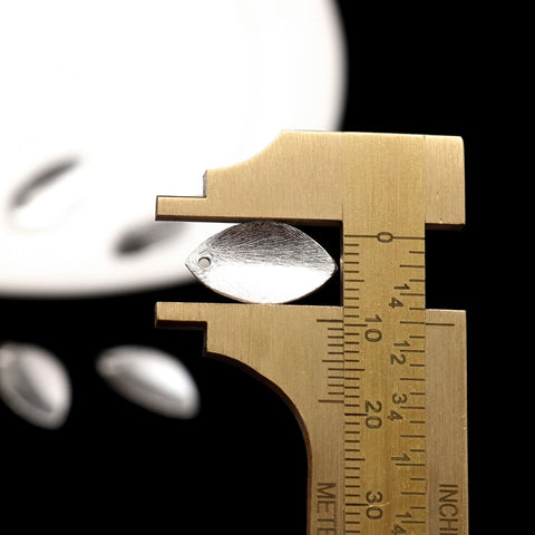 Silver Coated Brass Solid Marquis Curved Blank