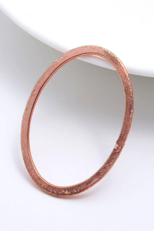 Copper Coated Brass Outline 40 x 30MM Oval Blank