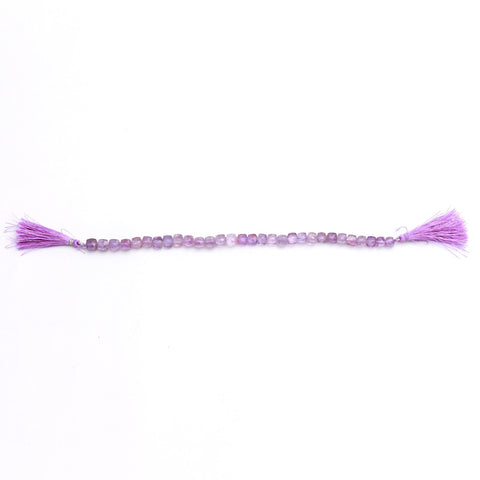 Amethyst Purple Cube Faceted Natural Beads 8 Inches Strands