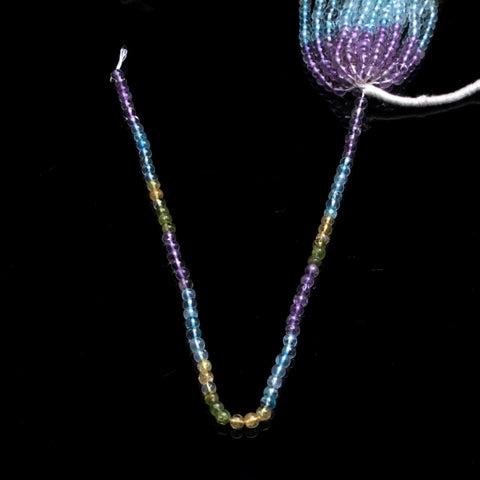 Multi Stone And Color Round Smooth Natural Bead 8 Inches Strands