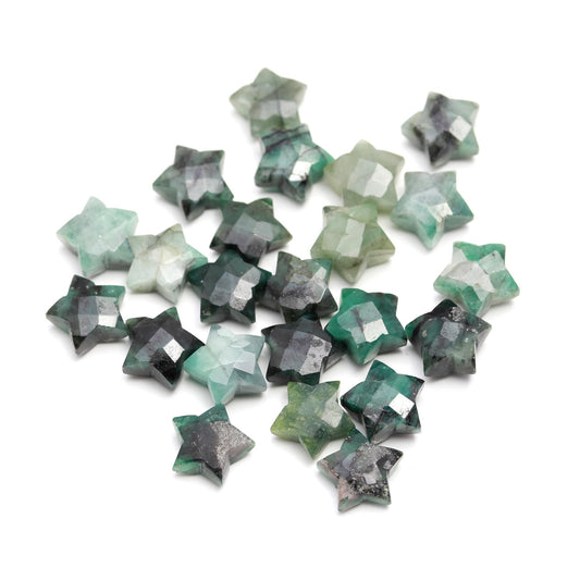 Labradorite Grey Star Carving Natural 10 MM Beads