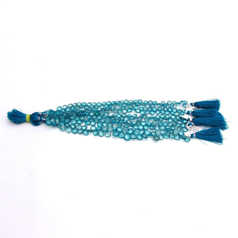 London Blue Topaz Pear Faceted Natural Beads 8 Inches Strands