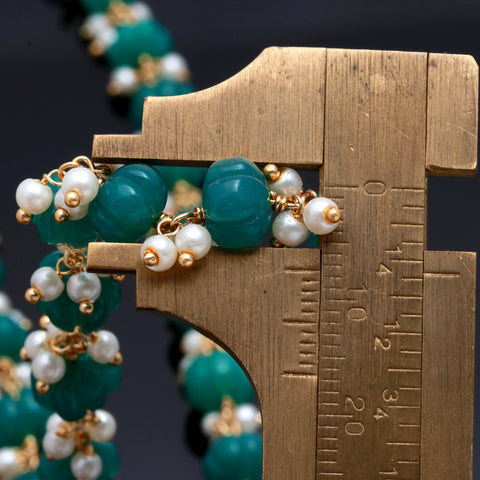 Jade Green Watermelon Smooth Natural Beads Necklace 24 Inches strands