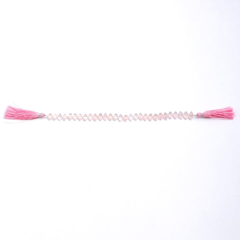 Rose Quartz Pink Dew Drop Faceted Natural Beads