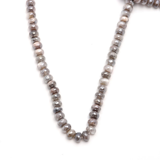 Mystic Coated Moonstone Faceted Rondell Natural Beads 15 Inches Strands