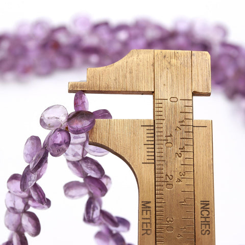 Amethyst Pink Heart Faceted Natural Beads 8 Inches Strands