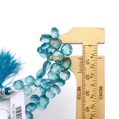 London Blue Topaz Pear Faceted Natural Beads 8 Inches Strands