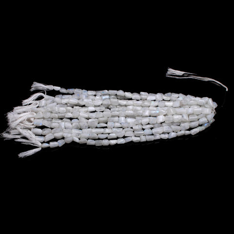 Rainbow Moonstone Nugget Faceted Natural Beads