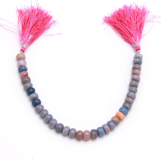 Sunset Opal Multi Rondell Smooth Natural Beads 8 Inches Strands