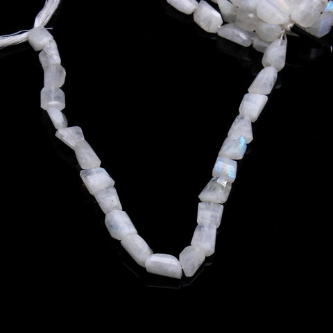 Rainbow Moonstone Nugget Faceted Natural Beads