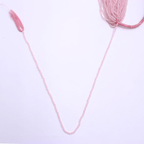 Rose Quartz Pink Round Faceted Natural Beads