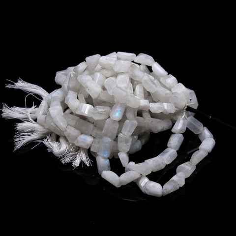 Rainbow Moonstone Nugget Faceted Natural Beads