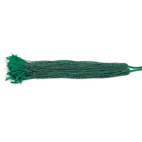 Green Onyx Shaded Green Round Faceted Natural Beads 12.5 inches strands