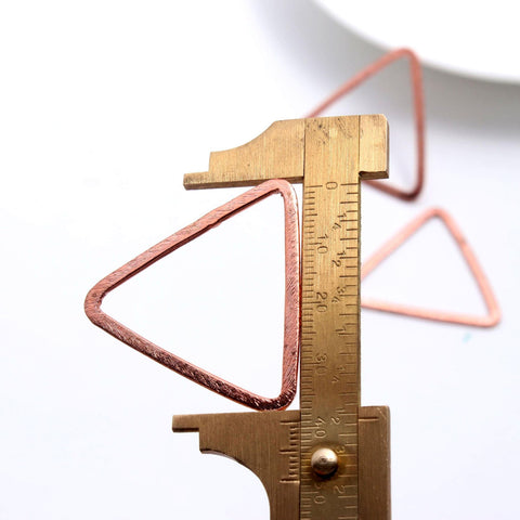Copper Coated Brass Outline 39MM Triangle Blank
