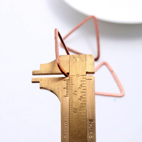 Copper Coated Brass Outline 39MM Triangle Blank