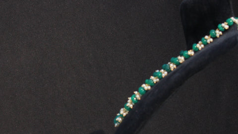 Jade Green Watermelon Smooth Natural Beads Necklace 24 Inches strands