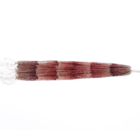 Ruby Shaded Red Rondelle Faceted Natural Beads 12.5 Inches