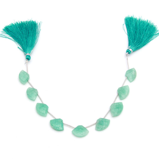 Amazonite Green Shell Faceted Natural Beads 8 inches Strands