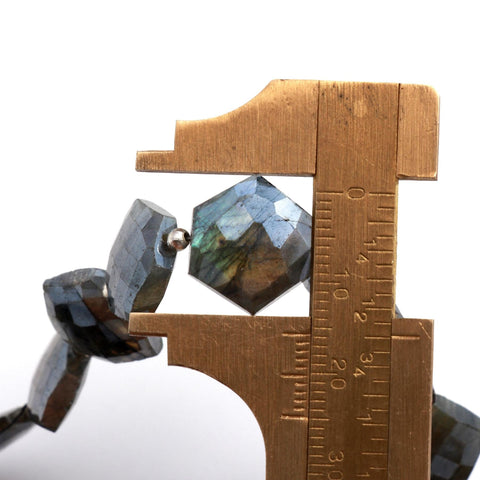 Mystic Coated Labradorite Hexagon Faceted Natural Beads
