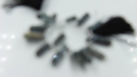 Mystic Coated Labradorite Double Pencil Faceted Natural Beads