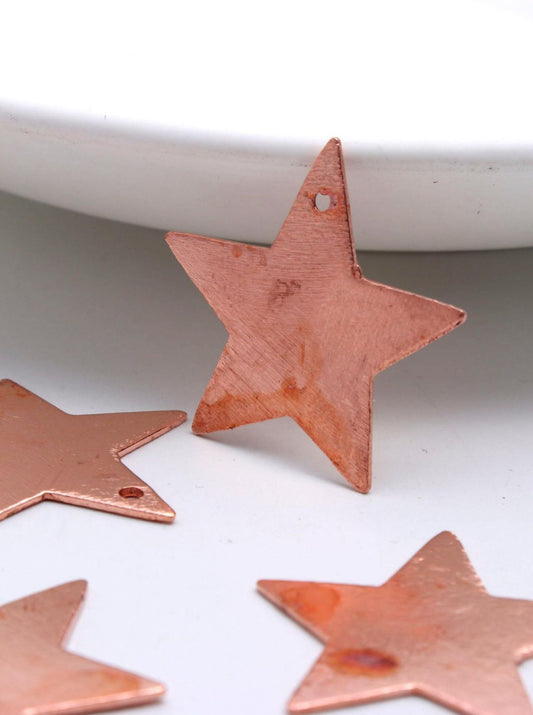 Copper Coated Brass Solid 25MM Star Blank