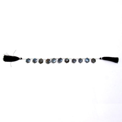 Mystic Coated Labradorite Hexagon Faceted Natural Beads