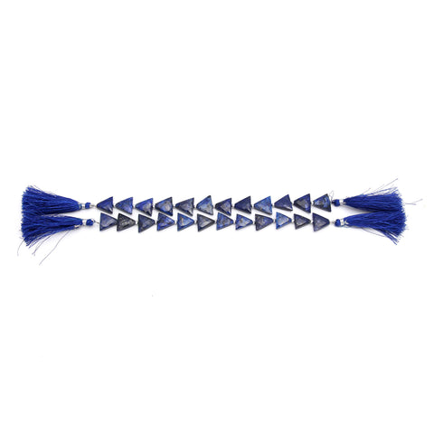 Lapis Lazuli Blue Triangle Faceted Natural Beads 8 Inches Strands
