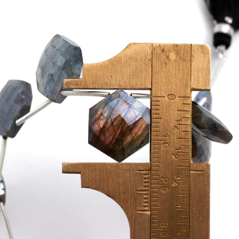 Mystic Coated Labradorite Hexagon Faceted Natural Beads