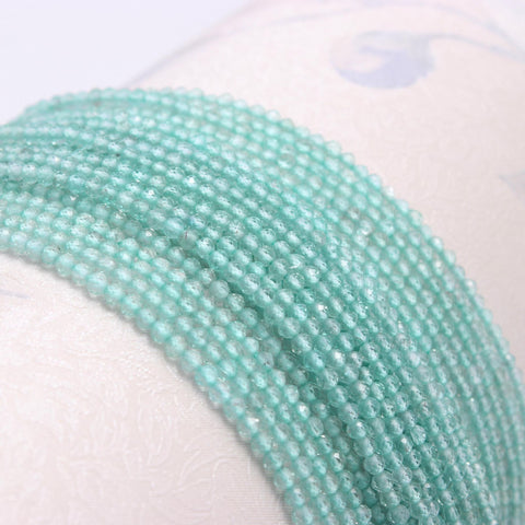 Sky Blue Apatite Round Faceted Natural Beads