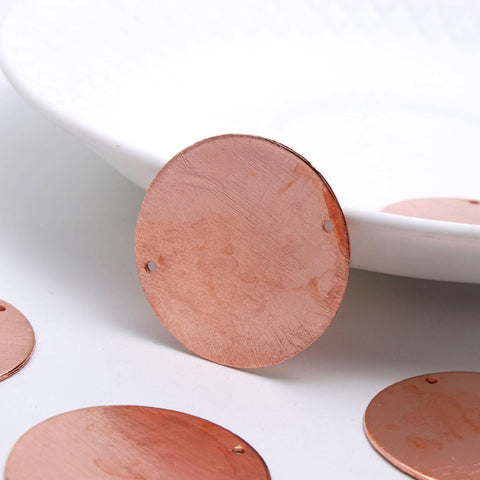 Copper Coated Brass Solid 30MM Circle Blank