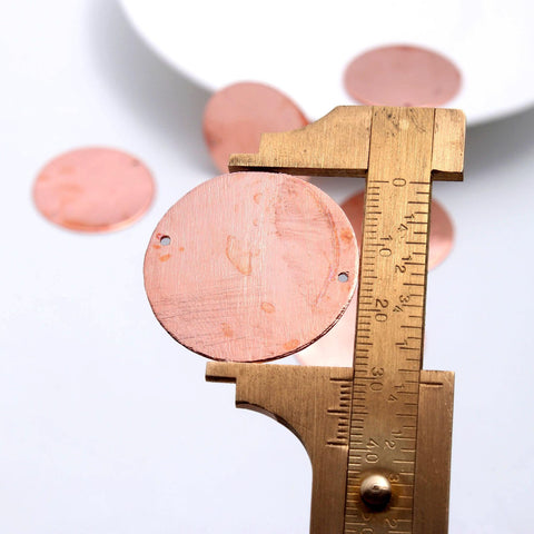 Copper Coated Brass Solid 30MM Circle Blank