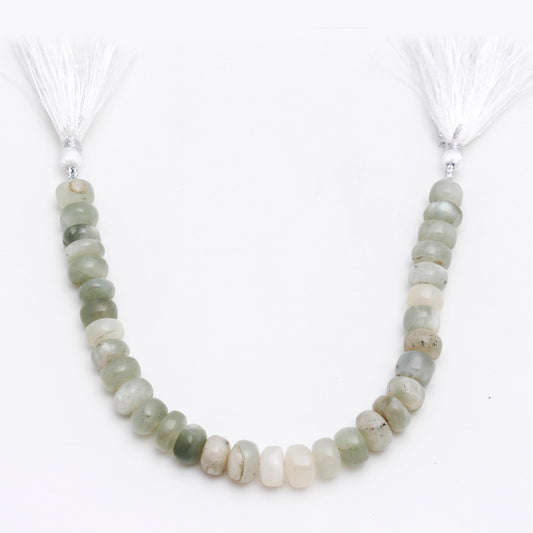 Moonstone Grey Rondell Smooth Natural Beads 8 Inches Strands