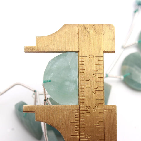 Aquamarine Blue D Shape Faceted Natural Beads
