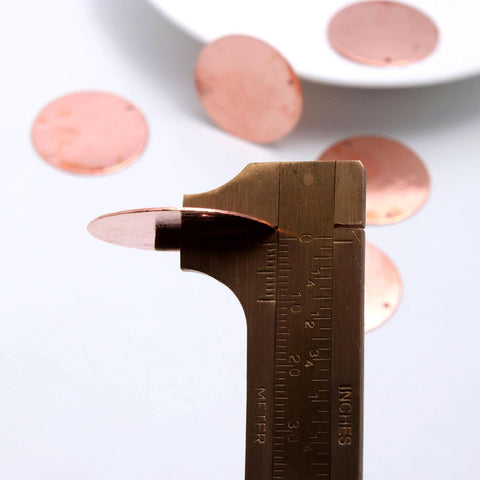 Copper Coated Brass Solid 30MM Circle Blank