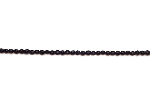 Black Stone Black Oval Faceted Natural Beads