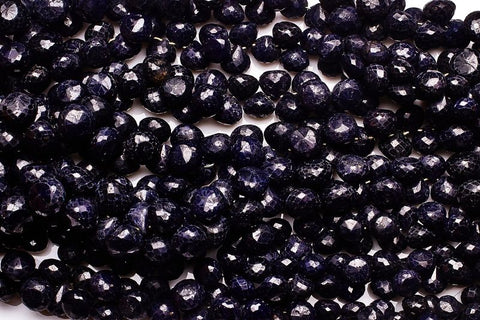 Sodalite Dark Blue Onion Faceted Natural Beads