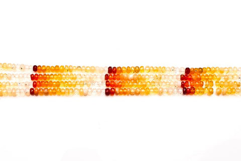 Mexican Opal Orange Rondelle Faceted Natural Beads