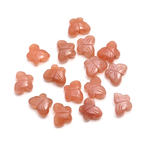Brown Butterfly Carving Natural 9 MM Beads
