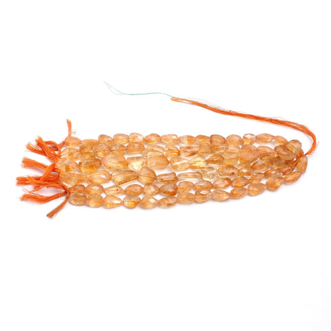 Citrine Orange Nugget Faceted Natural Beads