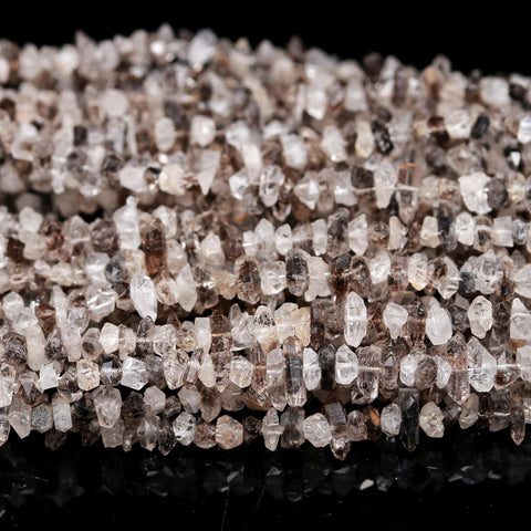 Herkimer Diamond Quartz White Raw Smooth Natural Beads 16 Inches Strands
