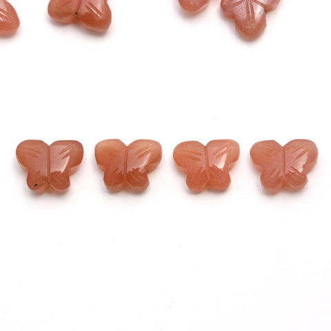 Brown Butterfly Carving Natural 9 MM Beads