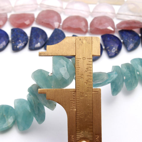 Amazonite Green D Shape Faceted Natural Beads