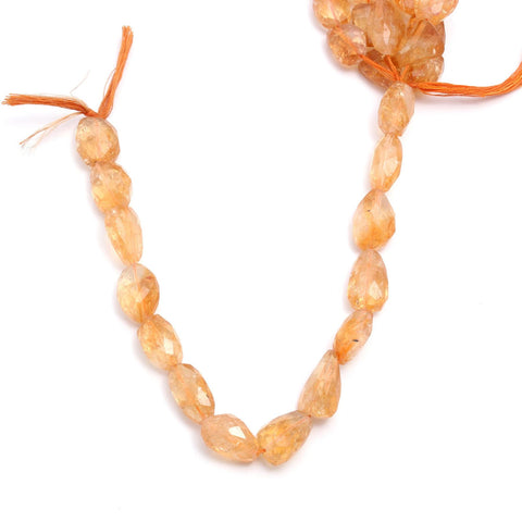 Citrine Orange Nugget Faceted Natural Beads