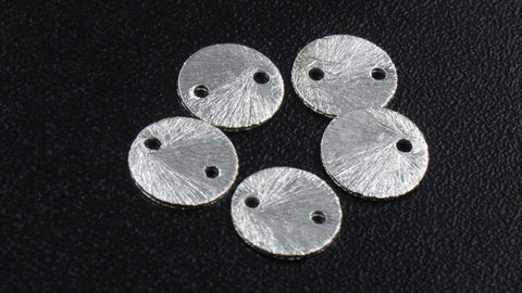 Silver Coated Brass Solid 10MM Round Blank