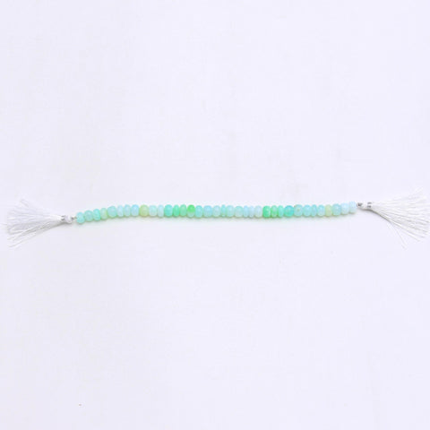 Chryso Opal Green Rondell Smooth Natural Beads 8 Inches Strands